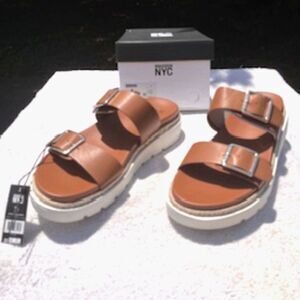 Flatform Two Strap . Size: 11 Women’s Sandals . Madden NYC . New in Box